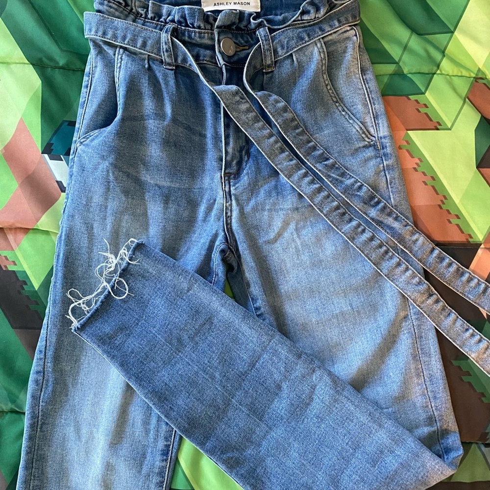 Ashley Mason Tie up Jeans